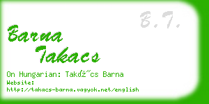 barna takacs business card